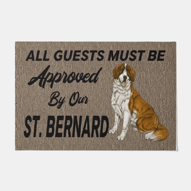 Gepersonaliseerde dichter Doormat, Saint Bernard D Deurmat (Voorkant)