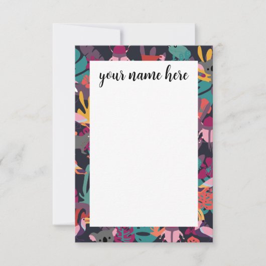 Gepersonaliseerde dieren Notecards Bedankkaart (Voorkant)