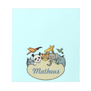 gepersonaliseerde dierentuindieren notitieblok