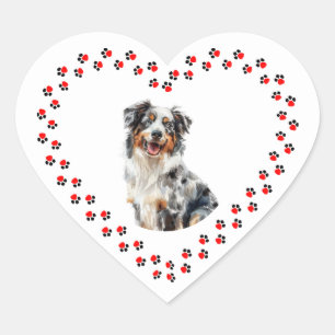 Gepersonaliseerde dierlijk hart poot sticker