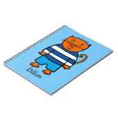 Gepersonaliseerde Dillon de kat Notitieboek (Linkerzijde)