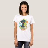 Gepersonaliseerde Dino Birthday-shirt voor mama T-shirt (Voorkant volledig)