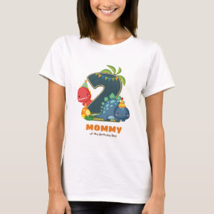 Gepersonaliseerde Dino Birthday-shirt voor mama T-shirt