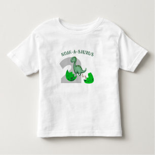 Gepersonaliseerde dinosaur Birthday van het kind v Kinder Shirts