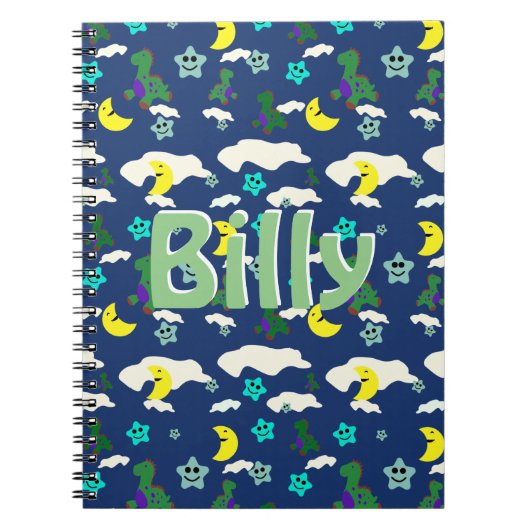 Gepersonaliseerde Dinosaur Notitieboek (Voorkant)