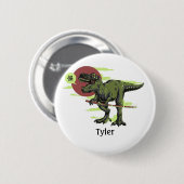 Gepersonaliseerde Dinosaur Ronde Button 5,7 Cm (Voorkant /achterkant)