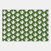 Gepersonaliseerde Dinosaur White en Green Kinderen Inpakpapier Vel (Voorkant 2)