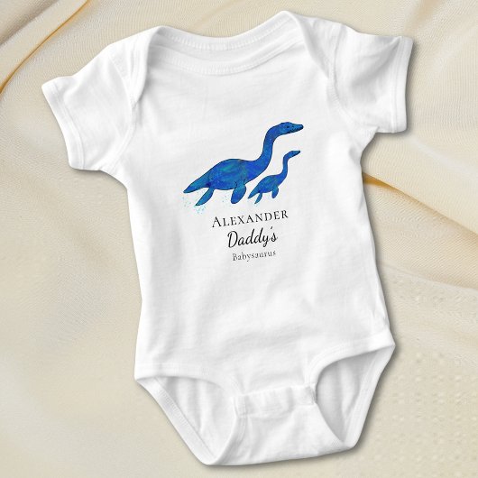 Gepersonaliseerde dinosaurus papa en baby romper