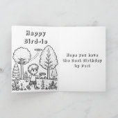 Gepersonaliseerde Disc Golf Boy's verjaardag Kaart (Binnen)