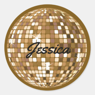 Gepersonaliseerde Disco Ball Stickers