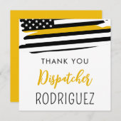 Gepersonaliseerde Dispatcher Thin Gold Line Dank u Bedankkaart (Voorkant / Achterkant)