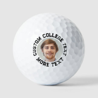 Gepersonaliseerde Distressed College tekst golfbal Golfballen