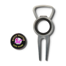 Gepersonaliseerde Divot Tool Flesopener met Marker