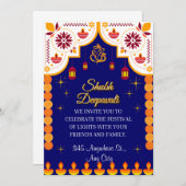 Gepersonaliseerde Diwali Invitation Kaart (Voorkant / Achterkant)