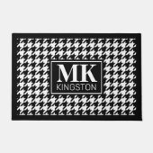Gepersonaliseerde DM BW Houndstooth Deurmat (Voorkant)