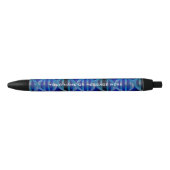 Gepersonaliseerde DNA Blue Science Zwarte Inkt Pen (Voorkant)