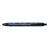 Gepersonaliseerde DNA Blue Science Zwarte Inkt Pen (Achterkant)