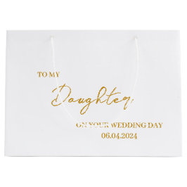 Gepersonaliseerde dochter bruid geschenk tas, aan  groot cadeauzakje