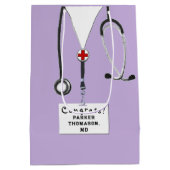 Gepersonaliseerde Doctor Medium Gift Bag Cadeauzakje (Achterkant)