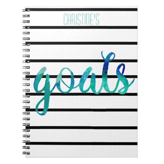 Gepersonaliseerde doelstellingen voor Waterverf Tr Notitieboek (Voorkant)