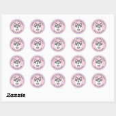 Gepersonaliseerde Dog Birthday Party Stickers (Vel)