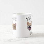 Gepersonaliseerde Dog Cat Face Mok, Mok cadeau voo (Center)