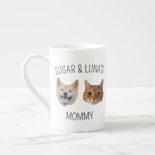 Gepersonaliseerde Dog Cat Face Mok, Mok cadeau voo