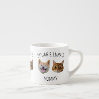 Gepersonaliseerde Dog Cat Face Mok, Mok cadeau voo
