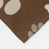 Gepersonaliseerde Dog Paw Bone Brown Fleece Deken (Hoek)