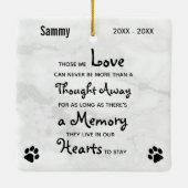 Gepersonaliseerde Dog Remembrance Memorial Keramisch Ornament (Achterkant)