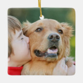 Gepersonaliseerde Dog Remembrance Memorial Keramisch Ornament (Voorkant)