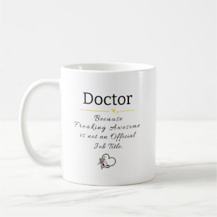 Gepersonaliseerde Dokter Functietitel Grappig Koffiemok