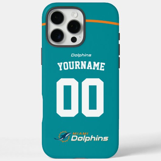 Gepersonaliseerde Dolfijnen Jersey Amerikaans Foot Case-Mate iPhone Case (Achterkant)