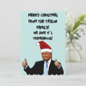 GEPERSONALISEERDE DONALD TRUMP KERST FLAT KAART (Staand voorkant)