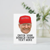 GEPERSONALISEERDE DONALD TRUMP MAGA BRIEFKAART (Staand voorkant)