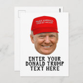 GEPERSONALISEERDE DONALD TRUMP MAGA BRIEFKAART (Voorkant / Achterkant)