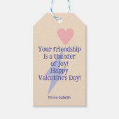 Gepersonaliseerde donderbliksemschicht en hart cadeaulabel (Voorkant)