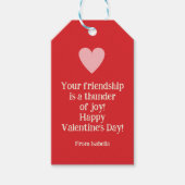 Gepersonaliseerde donderbliksemschicht en hart cadeaulabel (Voorkant)