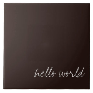 Gepersonaliseerde donkere chocolade bruin tegeltje