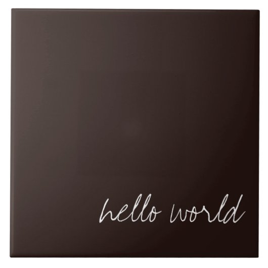 Gepersonaliseerde donkere chocolade bruin tegeltje (Voorkant)