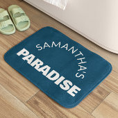 Gepersonaliseerde Donkere Oceaan Blauwe Badmat