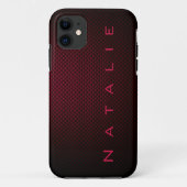 Gepersonaliseerde Donkere Paarse koolstofvezel pat Case-Mate iPhone Case (Achterkant)