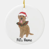 Gepersonaliseerde doodle (Red Golden Abriot) Keramisch Ornament (Achterkant)