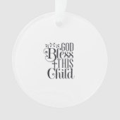 Gepersonaliseerde doop doopsel Ornament (voorkant)