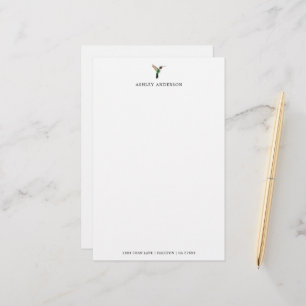 Gepersonaliseerde, door rotswerende Hummingbird Briefpapier