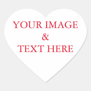 Gepersonaliseerde Douane Uw Eigen Foto & Tekst Hart Sticker