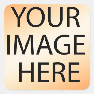 Gepersonaliseerde Douane Uw Eigen Foto & Tekst Vierkante Sticker