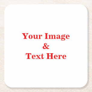 Gepersonaliseerde Douane Uw Eigen Foto Vierkante Kartonnen Onderzetter