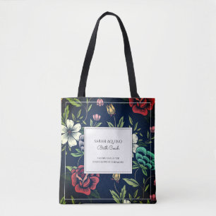 Gepersonaliseerde Doula vroedvrouw Bloemen Canvas  Draagtas