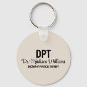 Gepersonaliseerde DPT Doctor of Physical Therapy G Sleutelhanger (Achterkant)